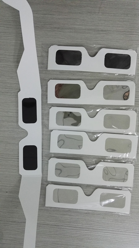 White Paper Eclipse Solar Filter Glasses , High Safe Solar Sun Viewing Glasses