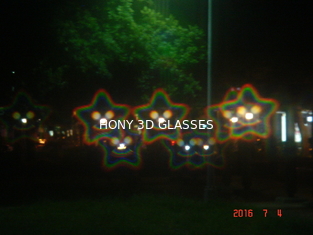 PVC Entertainment 3d glasses for fireworks , Star And Smile Diffraction Effect