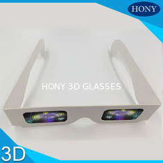 Double Cardboard Frame heart diffraction glasses , 3d eye glasses For Lovers