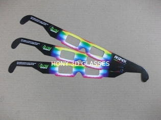 Custom 3D Paper Fireworks Glasses , Festival Kids Rainbow Glasses