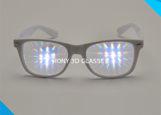 Rainbow Spiral Plastic 3d Diffraction Glasses For New Year Rave Parties