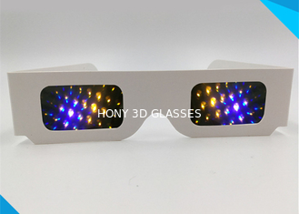 Concert 3d Fireworks Glasses , Paper Diffraction Glasses 13500 Light Gratings