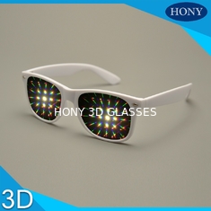 Customizd PVC 3D Fireworks Glasses With Optics Parameter Transmittance 90%