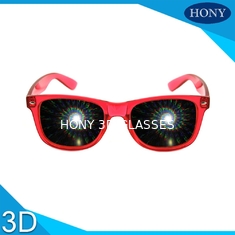 Popular PC Plastic Frame 3D Fireworks Glasses For College Party