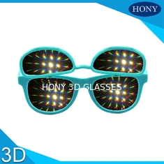 Clear 13500 lines double lens flip Up 3D Diffraction Glasses Red white purple