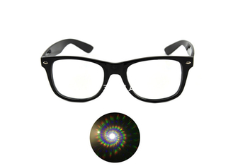 Spiral Ultimate 3D Diffraction Glasses Clear Rave Prism Grating Glasses Rainbow Firework Spirals