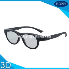 Black Linear Polarized Cinema 3D Glasses Custom Frame Color For Movie Theater