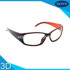 Hard Coating Frame Linear Polarized 3D Glasses With Black / Orange Color