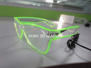 Shining Plastic El Wire Glasses Colorful Frames For Christmas Festival Party
