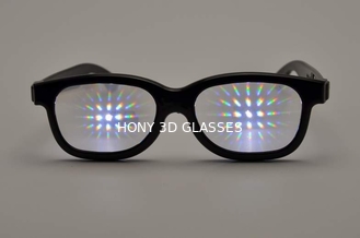 Promotional Black Frame Plastic Diffraction Glasses For Watching Fireworks
