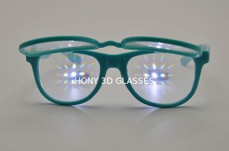 Thicken Lense 3D Fireworks Glasses , Plastic Diffraction Glasses