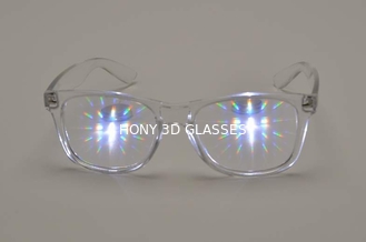 Ultimate Plastic Diffraction Glasses,3D Prism Effect EDM Rainbow  Style Rave Eyewear Fireworks Glasses