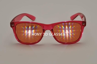 Orange Plastic Diffraction Glasses Use Amber Grating Film Sheets
