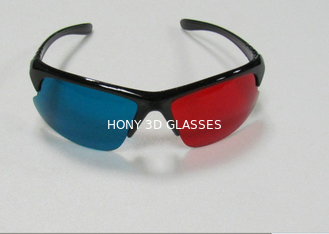 Anaglyph Plastic Red Cyan 3D Glasses , Reusable Polarized Glasses