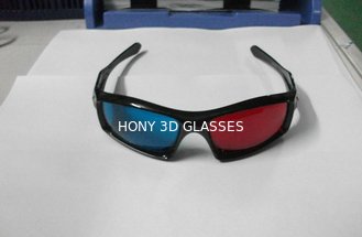 Fashionable Plastic Red Cyan 3D Glasses Reusable For 3D Movie