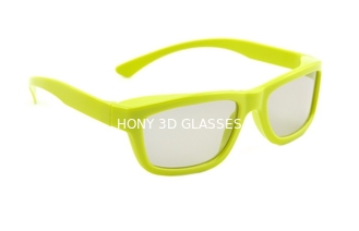 Yellow Plastic Frame Circular Polarization Lenses Reald 3D Polarized Glasses