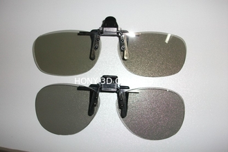 Clip On Plastic Circular Polarized 3d Glasses For Theaters Flicker Free