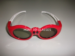 Ultra Clear DLP Link 3D Glasses For Kids With Red Plastic Frame