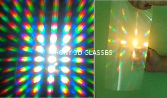ODM flip style rainbow 3d fireworks glasses with colored PC plastic frame