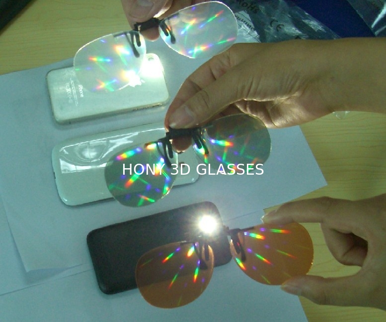Plastic 3D Fireworks Glasses 0.06mm PVC Laser Lenses For Entertainment