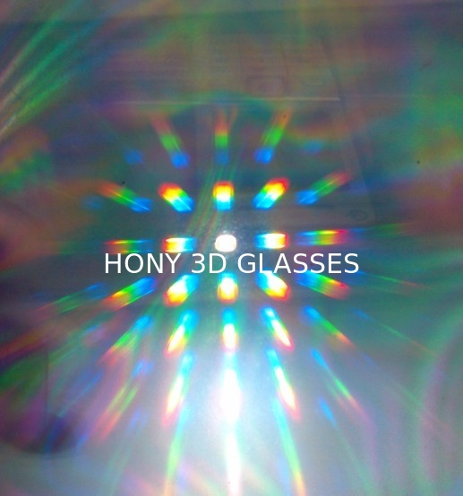 Fashionable 3D Fireworks Glasses Plastic Frame Diffraction Lense OEM / ODM
