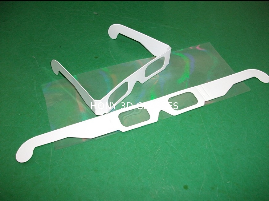 Flip Clip Style Plastic 3D Fireworks Glasses 4C CIS Paper Frame