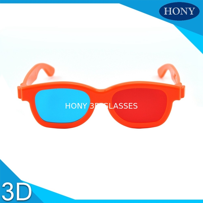 Kids / Adult Anaglyph 3D Glasses Red Cyan Light Weight 150 * 48 * 165mm
