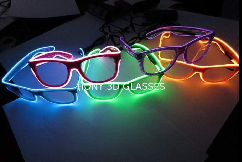 Flash Lighting El Wire Glasses With Hand Or Sound Control Rohs CE
