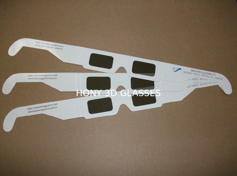 Paper Linear Polarized Glasses Disposable Used