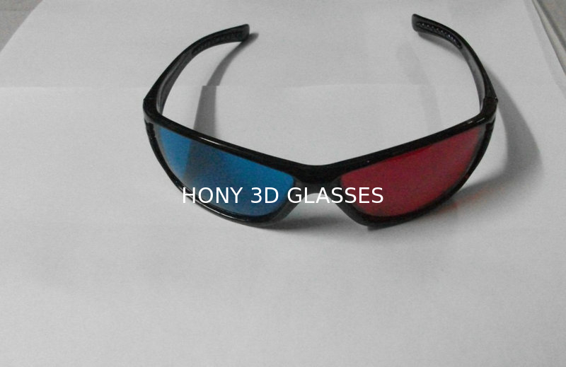 Foldable Plastic Red Cyan 3D Glasses For Home Theater
