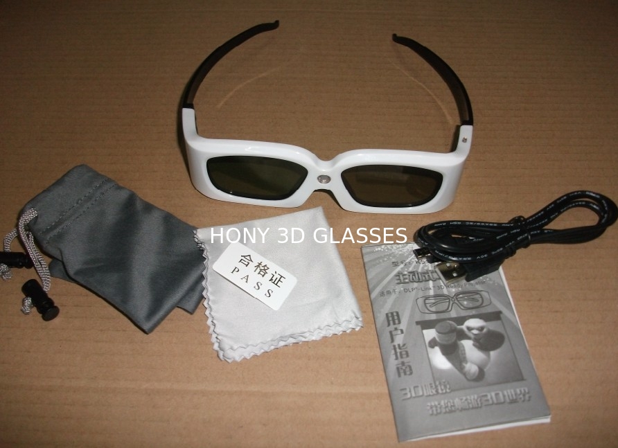 Active Shutter 3D Glasses With DLP Link / 3D Ready DLP Projector Glasses