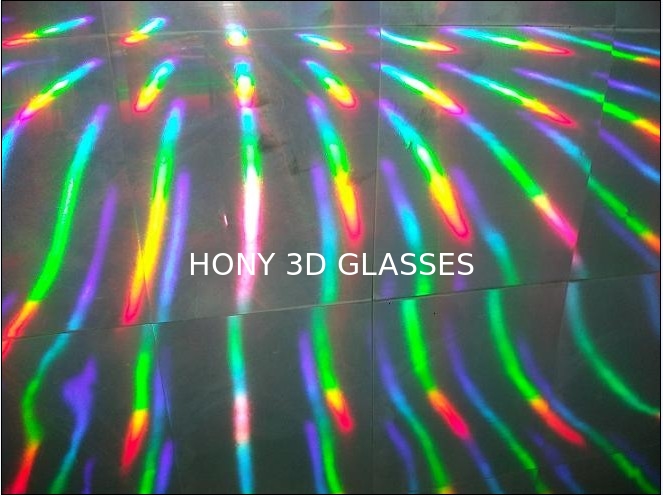 PET laser plastic frame rainbow 3d fireworks glasses lenses with customized printing