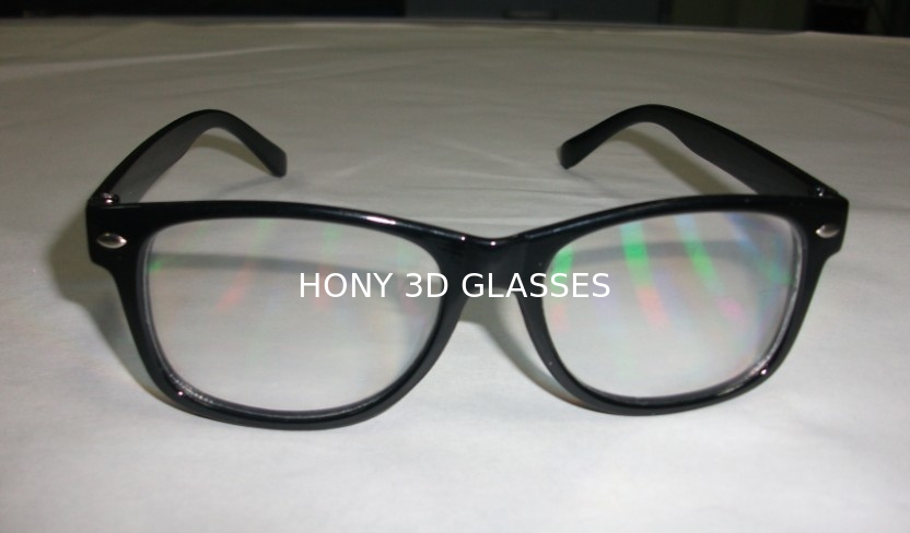 customized 3d fireworks viewing glasses 0.06mm PVC laser lense