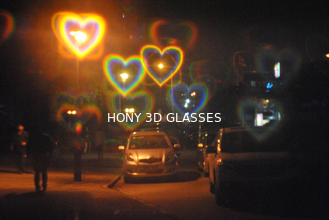 Heart Diffraction Glasses Rainbow Paper Glasses 250g Customzed Printing