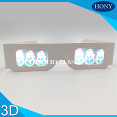 PVC Circular Polarized 3D Glasses For Entertainment , Snow Man Diffraction Effect