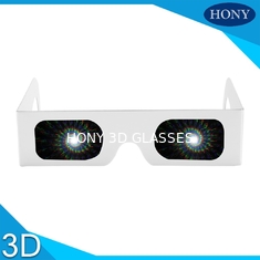 Paper Diffraction 3D Fireworks Glasses Spiral 3d Holographic Glasses Full Color Print