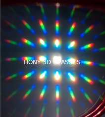 Colorful 3D Fireworks Glasses Screen Printing , Plastic 3D Glasses