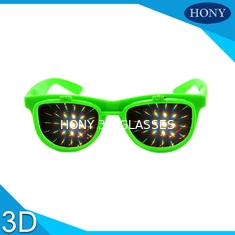 Hony 3D Fireworks Glasses With Diffraction Grating Film , Flip Up Sunglasses