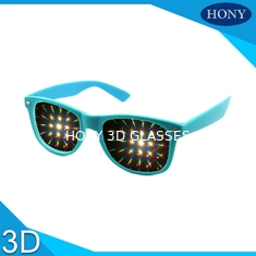 Customizd PVC 3D Fireworks Glasses With Optics Parameter Transmittance 90%