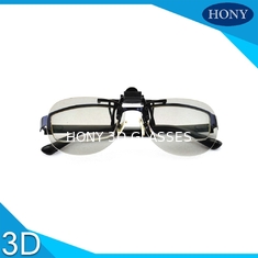 Clip On  Plastic Circular Polarized 3D Glasses Scratch Proof  For Movies