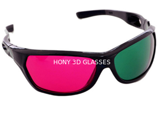 Cinema Plastic Anaglyph 3D Glasses Linear Polarized With Anti Scratch Lenses