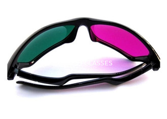 Cinema Plastic Anaglyph 3D Glasses Linear Polarized With Anti Scratch Lenses