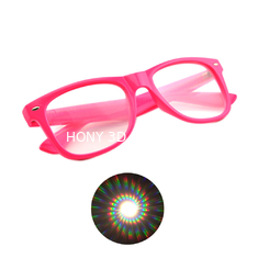 Fireworks Party 3D Diffraction Glasses Plastic Frame Wholesale LOGO printed Glasses