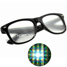 Customized LOGO Rave Prism Grating Glasses Rainbow Fireworks / Spiral