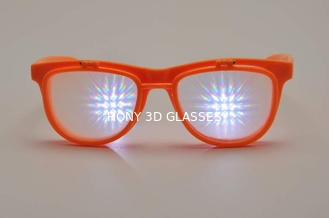 Plastic Frame 3D Firewowks Flip Up Glasses Double Diffraction Effect