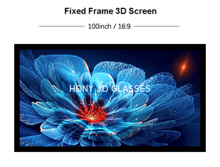 Projection 3D Fixed Frame Screen Aluminum Material Coated Easy Cleaning