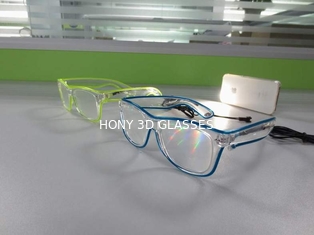 El Wire Plastic Diffraction Glasses With LED Lighting For Christmas Festival