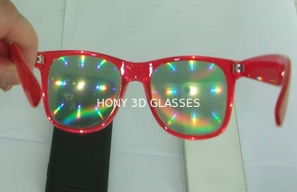 Plastic Rainbow Diffraction Glasses  Style For Led Lighting Show