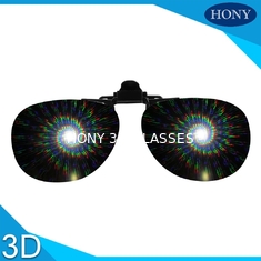 Plastic Clip On Diffraction Glasses 13500 Lines Fireworks Eyewear For Christmas Party Use