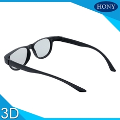 Black Linear Polarized Cinema 3D Glasses Custom Frame Color For Movie Theater